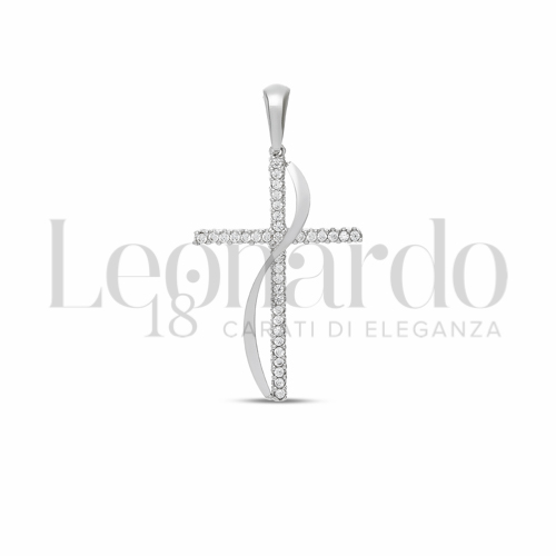 con Zircone bianco in Oro Bianco da 2gr.