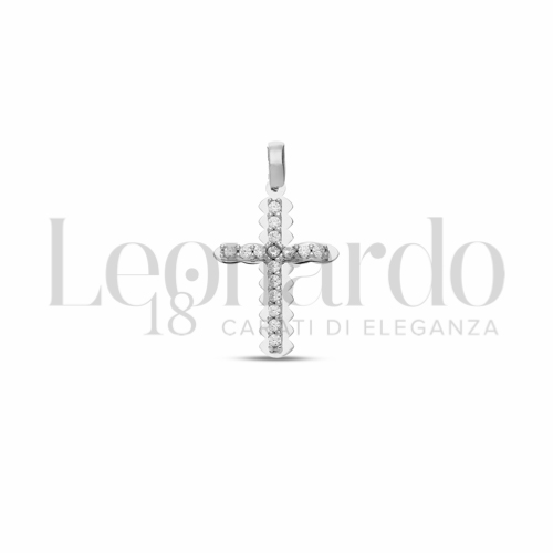 con Zircone bianco in Oro Bianco da 1,3gr.