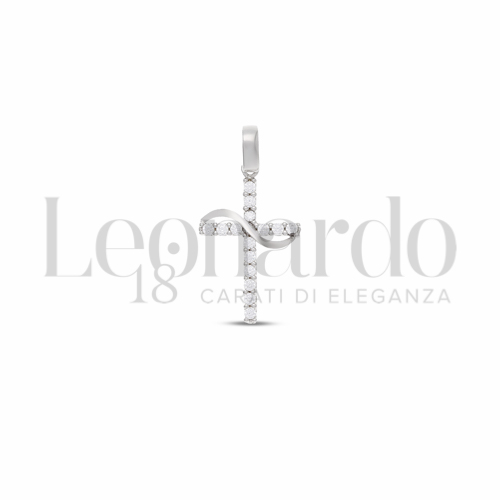 con Zircone bianco in Oro Bianco da 0,9gr.