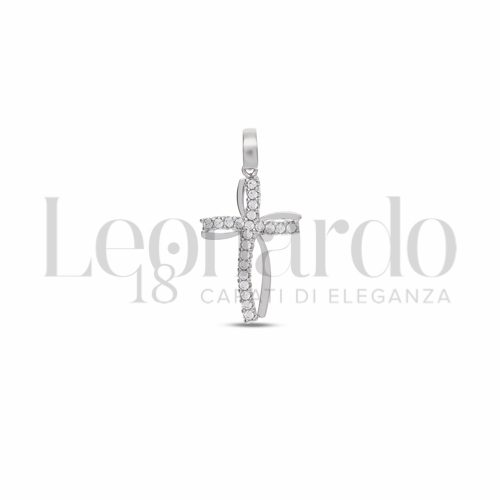 con Zircone bianco in Oro Bianco da 1,1gr.