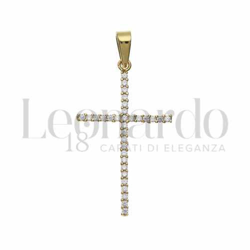 con Zircone bianco in Oro Giallo da 1,2gr.
