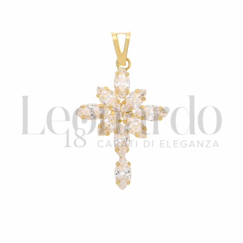 con Zircone bianco in Oro Giallo da 1,4gr.