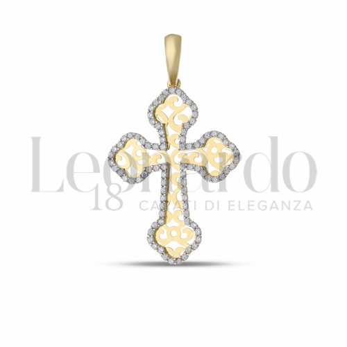 con Zircone bianco in Oro Giallo da 4,8gr.