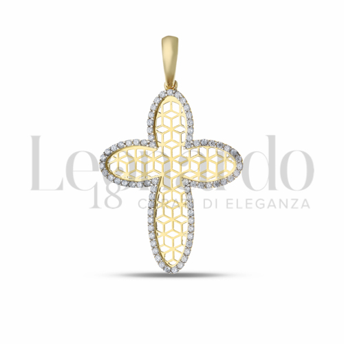 con Zircone bianco in Oro Giallo da 3,7gr.