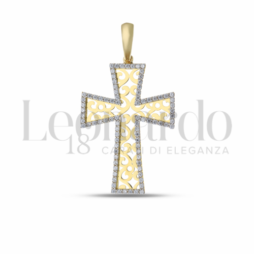 con Zircone bianco in Oro Giallo da 4,6gr.