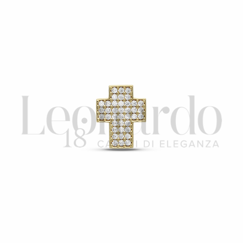 Modello Foro per Catenina Passante con Zircone bianco in Oro Giallo da 1,8gr.