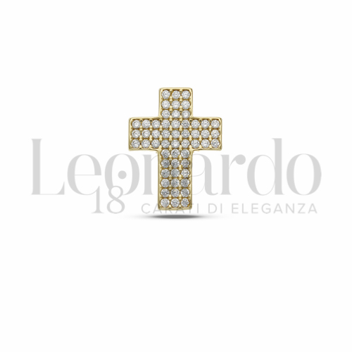 Modello Foro per Catenina Passante con Zircone bianco in Oro Giallo da 2,3gr.