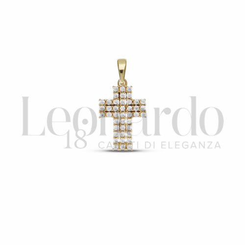 con Zircone bianco in Oro Giallo da 1,7gr.