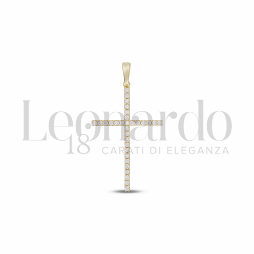 con Zircone bianco in Oro Giallo da 1,4gr.