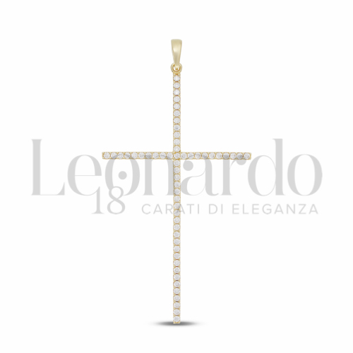 con Zircone bianco in Oro Giallo da 2,4gr.