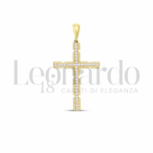 con Zircone bianco in Oro Giallo da 2,4gr.