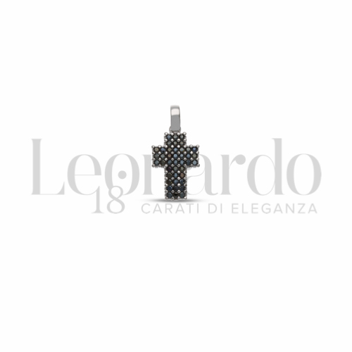 con Zirconi neri in Oro Bianco da 1,5gr.