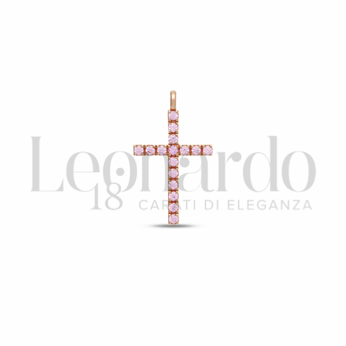 con Zircone rosa Light in Oro Rosa da 1,6gr.