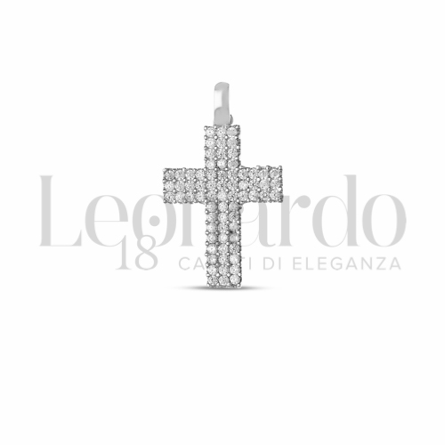con Pavé di zirconi bianchi in Oro Bianco da 1,7gr.