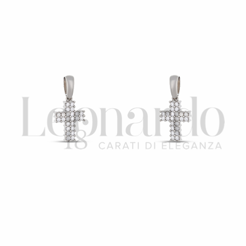 con Double Face - Zirconi Bianchi + Zirconi bianchi in Oro Bianco da 1,1gr.