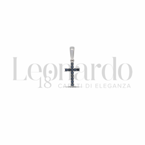 con Zircone Nero in Oro Bianco da 0,7gr.