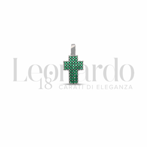 con Zircone verde in Oro Bianco da 1,5gr.