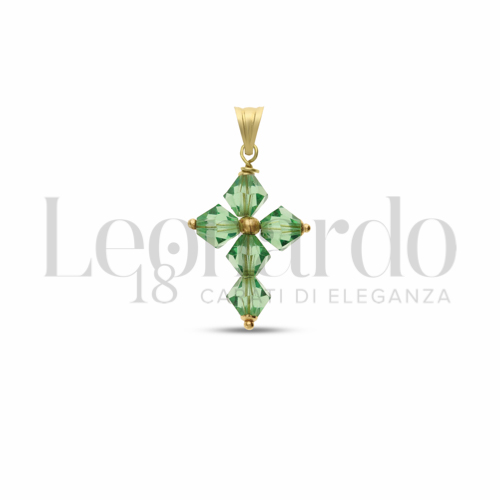con Zircone verde in Oro Giallo da 0,9gr.