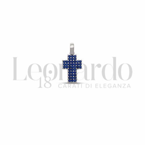 con Zircone Blu in Oro Bianco da 1,5gr.