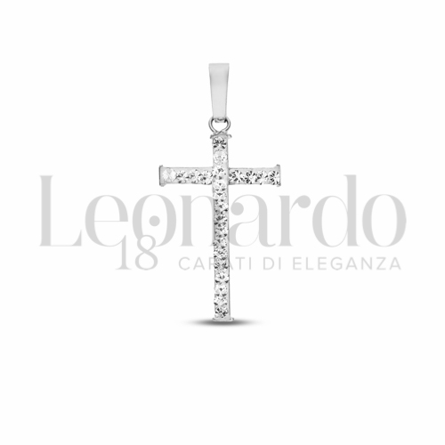 con Resina e zirconi in Oro Bianco da 0,5gr.