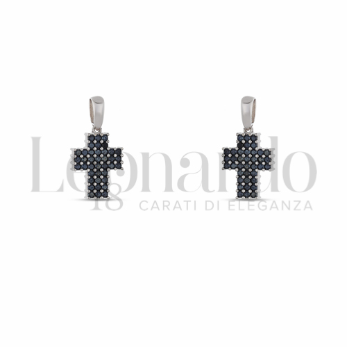 con Double Face: Zirconi Neri + Zirconi Neri in Oro Bianco da 1,5gr.