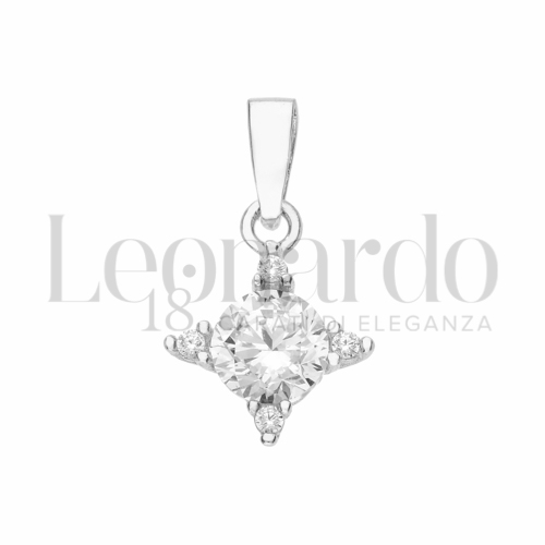 con Zircone bianco da Misura o modello 5,00 mm in Oro Bianco da 0,7gr.