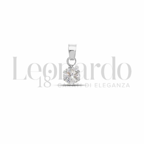 con Zircone bianco da Misura 5,00 mm in Oro Bianco da 0,3gr.