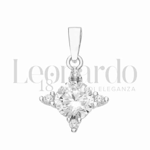 con Zircone bianco da Misura 6,00 mm in Oro Bianco da 1,1gr.