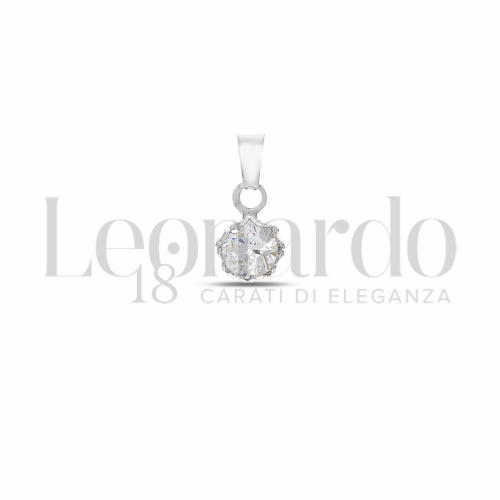 con Zircone bianco da Misura 5,50 mm in Oro Bianco da 0,3gr.