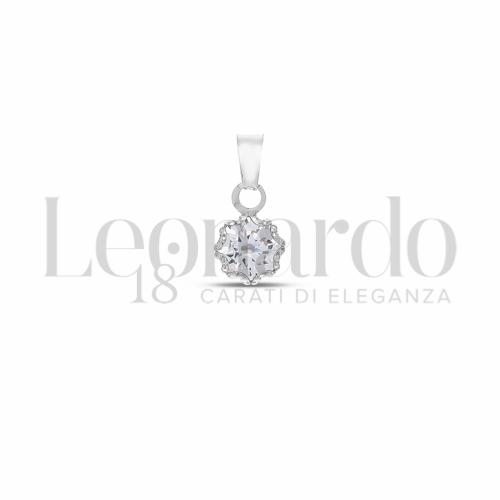 con Zircone bianco da Misura 6,00 mm in Oro Bianco da 0,5gr.