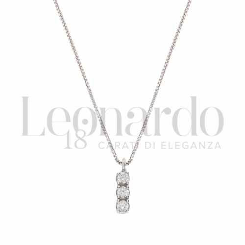 con Zircone bianco da Misura o modello 2,00 mm in Oro Bianco da 1,7gr.