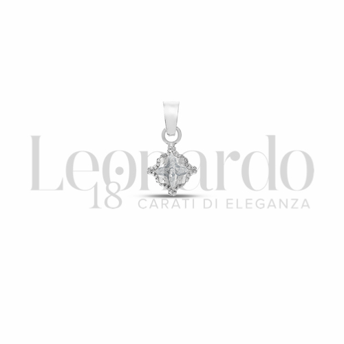 con Zircone bianco da Misura 5,00 mm in Oro Bianco da 0,4gr.