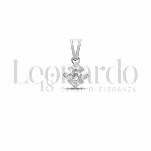 con Zircone bianco da Misura 6,00 mm in Oro Bianco da 0,6gr.