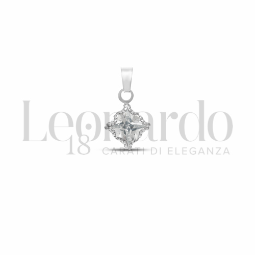 con Zircone bianco da Misura 6,00 mm in Oro Bianco da 0,6gr.