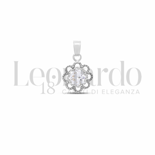 con Zircone bianco da Misura 6,00 mm in Oro Bianco da 0,6gr.