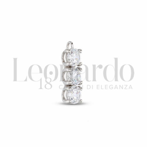 con Zircone bianco da Misura o modello 4,00 mm in Oro Bianco da 0,9gr.