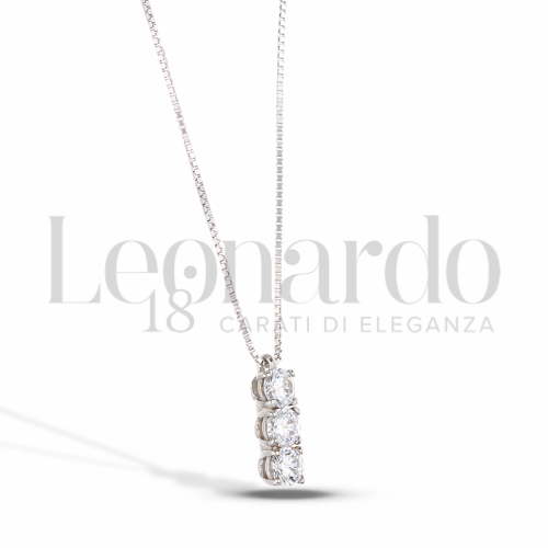 con Zircone bianco da Misura o modello 3,00 mm in Oro Bianco da 1,7gr.