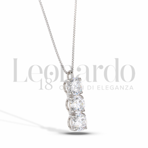 con Zircone bianco da Misura o modello 5,00 mm in Oro Bianco da 2,6gr.