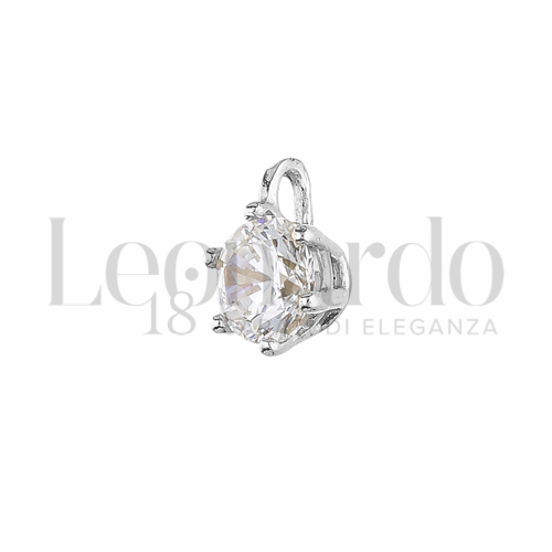 con Zircone bianco da Misura o modello 4,00 mm in Oro Bianco da 0,3gr.