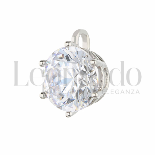 con Zircone bianco da Misura o modello 8,00 mm in Oro Bianco da 1,2gr.