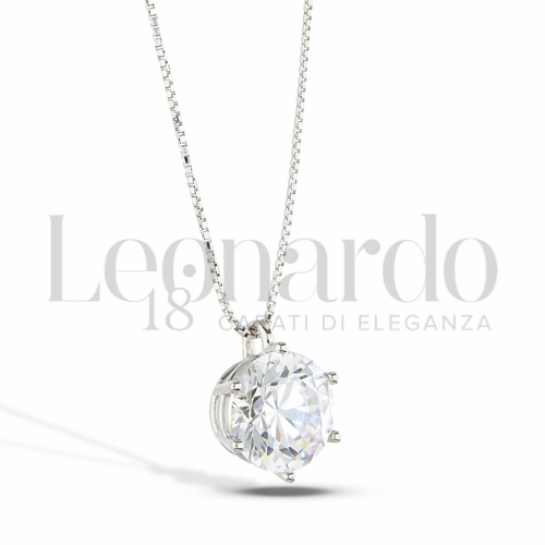 con Zircone bianco da Misura o modello 8,00 mm in Oro Bianco da 2,5gr.