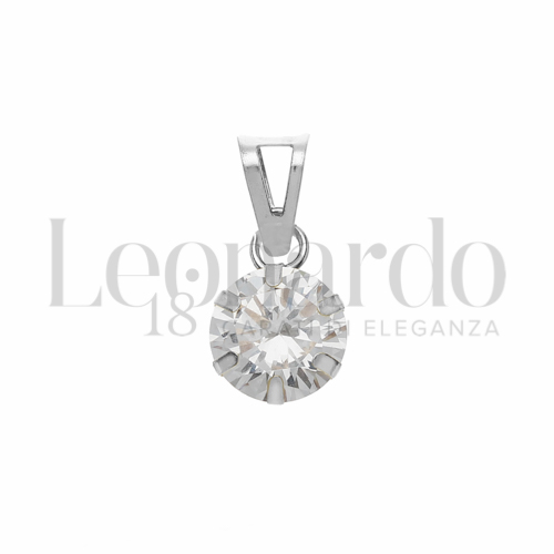 con Zircone bianco da Misura 6,00 mm in Oro Bianco da 0,7gr.