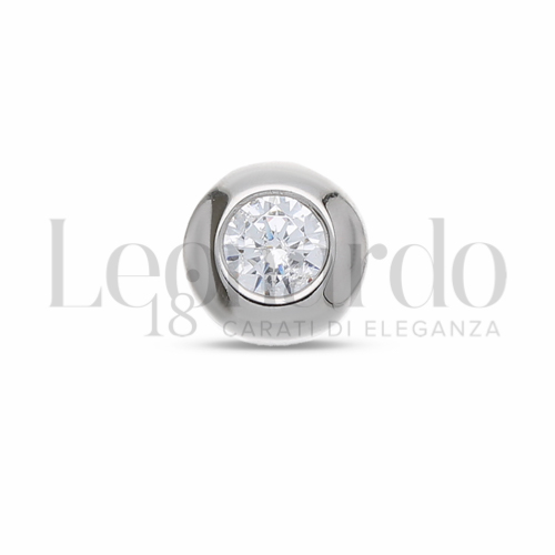 con Zircone bianco da Misura o modello 4,50 mm in Oro Bianco da 0,7gr.