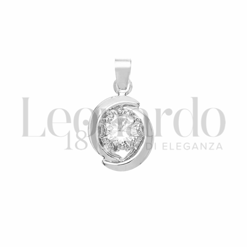 con Zircone bianco da Misura 6,00 mm in Oro Bianco da 0,6gr.