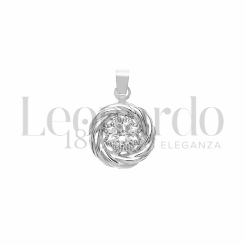 con Zircone bianco da Misura 6,00 mm in Oro Bianco da 0,8gr.