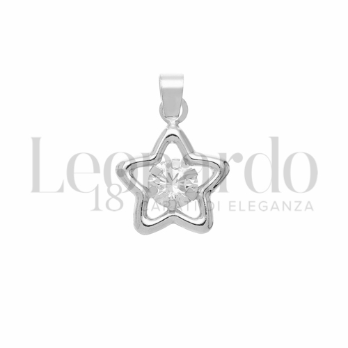 con Zircone bianco da in Oro Bianco da 0,5gr.