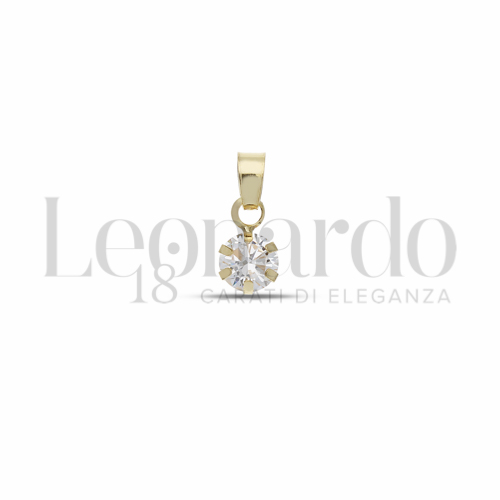 con Zircone bianco da Misura 5,00 mm in Oro Giallo da 0,3gr.
