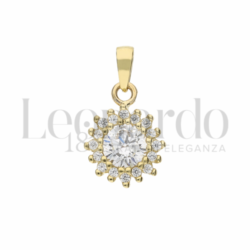 con Zircone bianco da Misura o modello 4,00 mm in Oro Giallo da 0,8gr.
