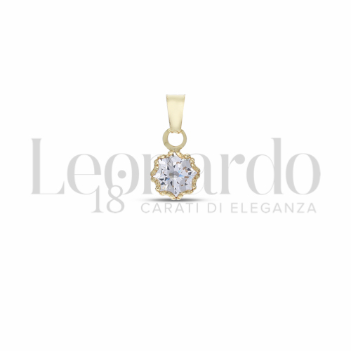 con Zircone bianco da Misura o modello 6,00 mm in Oro Giallo da 0,5gr.