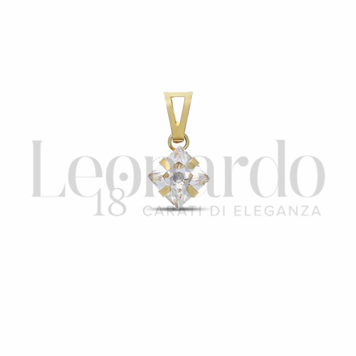 con Zircone bianco da Misura o modello 6,00 mm in Oro Giallo da 0,6gr.
